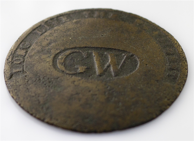 George Washington ''Long Live the President'' Inaugural Coat Button From the Very First Presidential Inauguration in 1789